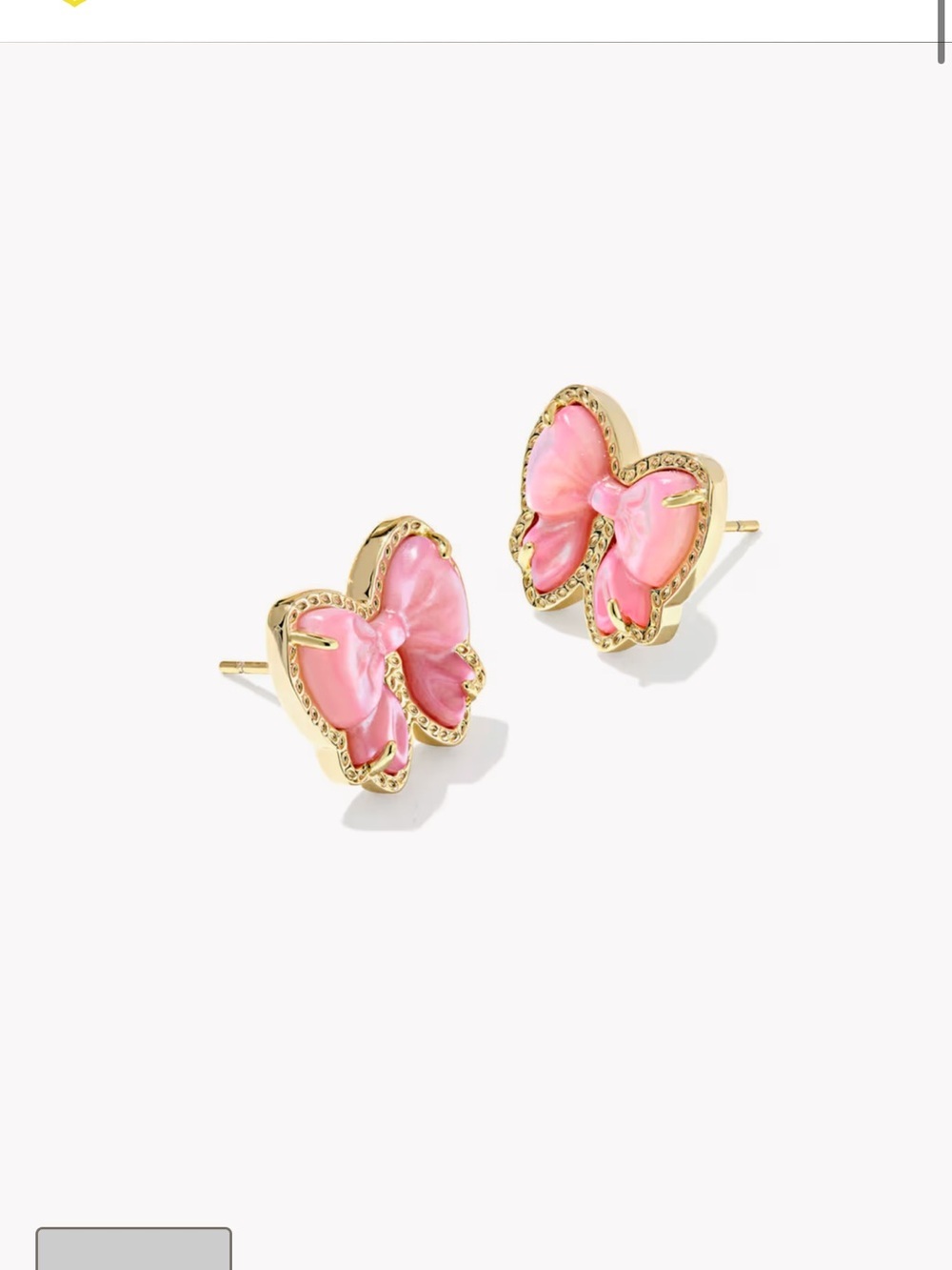 Kendra Scott Haley Bow Gold Stud Earrings
pink Blush Mother of Pearl NEW